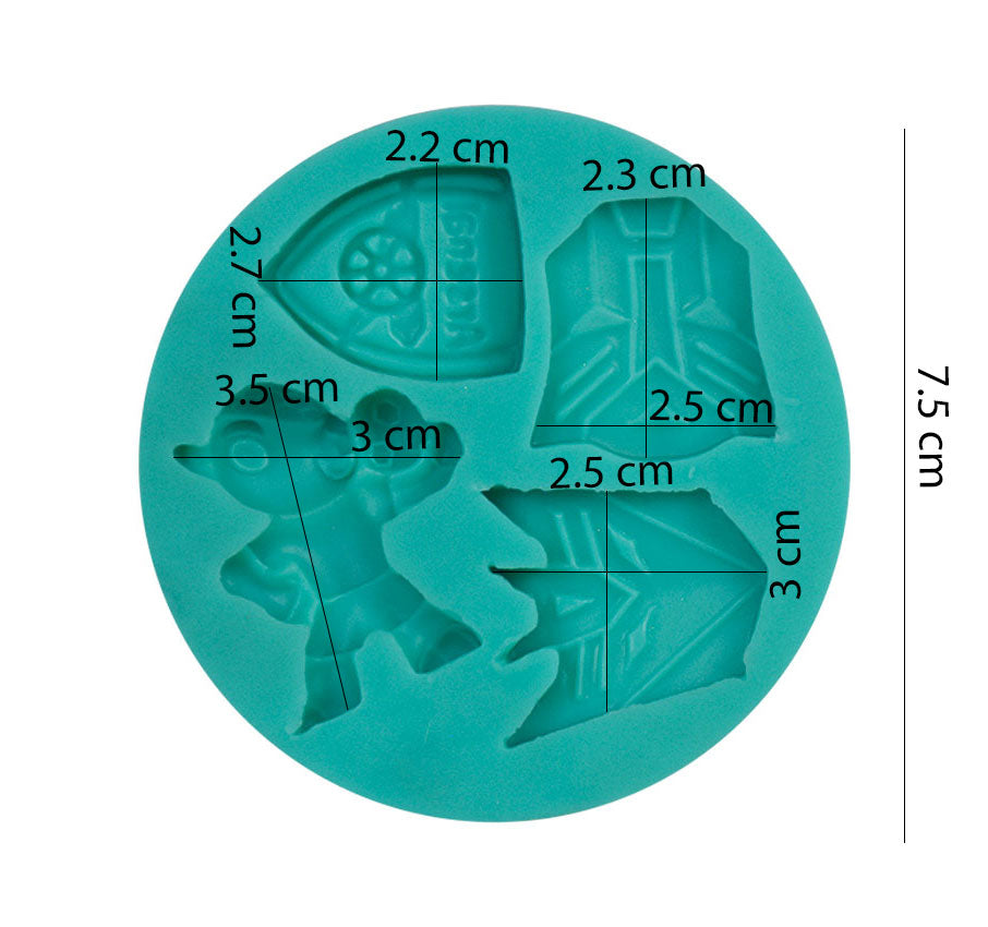 Fondant Mould High End Brands- LV & Channel 4 Cavity - Silicone