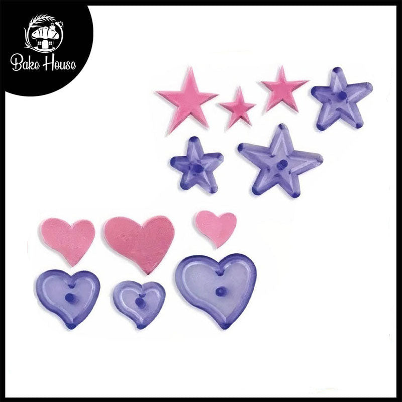 Funky Hearts & Star Cutter Set 6Pcs