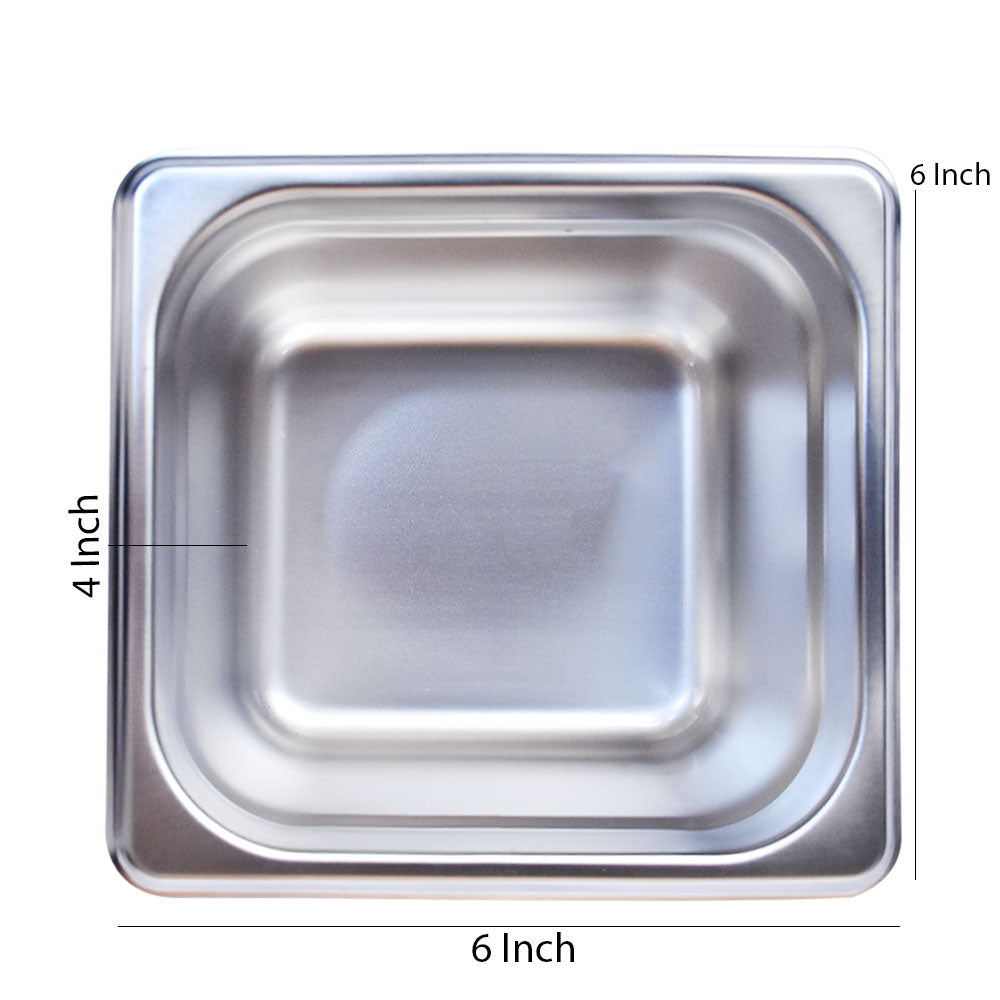 GN Pan Kitchen Stainless Steel 6*6*4 Inch