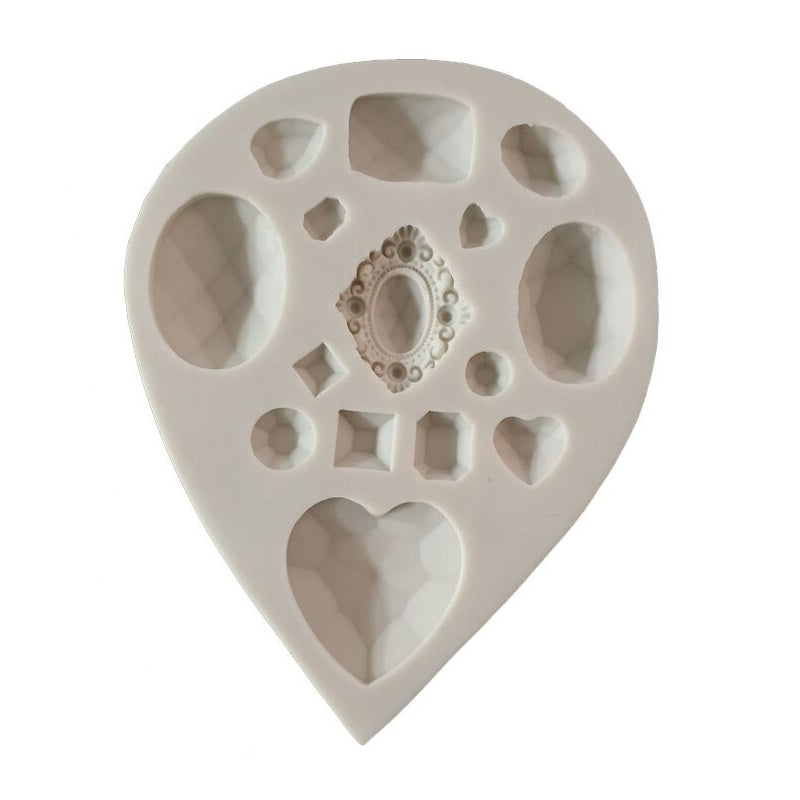 Gems Silicone Fondant Mold 15 Cavity