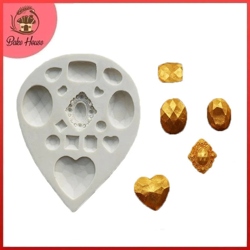 Gems Silicone Fondant Mold 15 Cavity