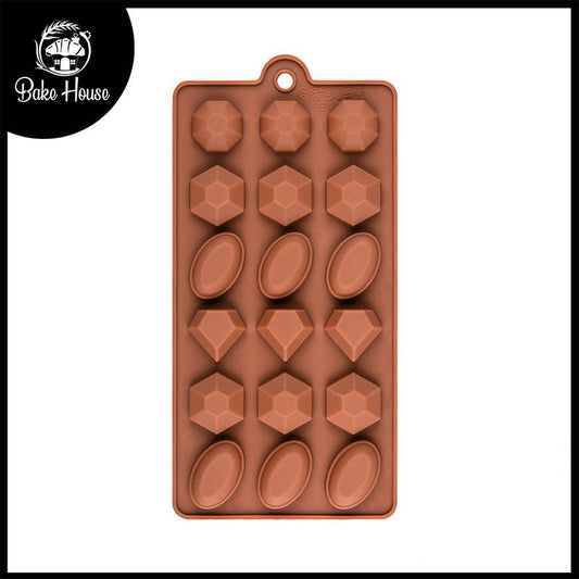 Gemstones Silicone Fondant And Chocolate Mold 18 Cavity