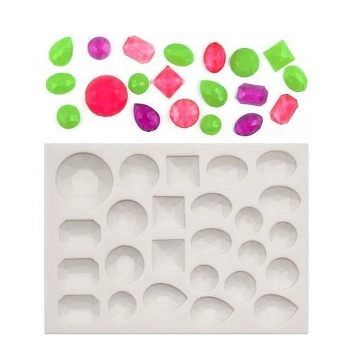 Gemstones Silicone Fondant & Chocolate Mold 25 Cavity