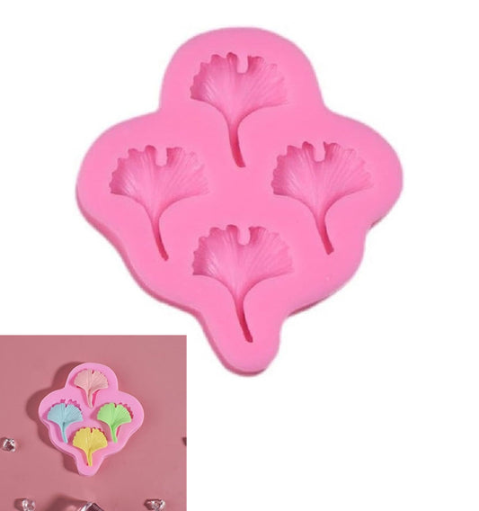 Ginkgo Leaf Fondant Mold 4 Cavity