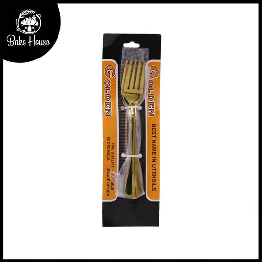 Golden Stainless Steel Dinner Fork 4Pcs Set