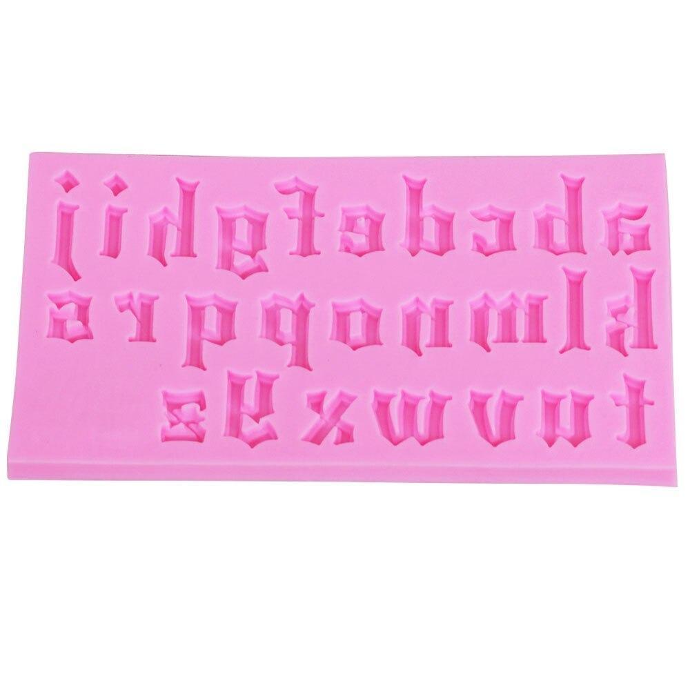 Gothic Alphabet Letters Silicone Fondant & Chocolate Mold