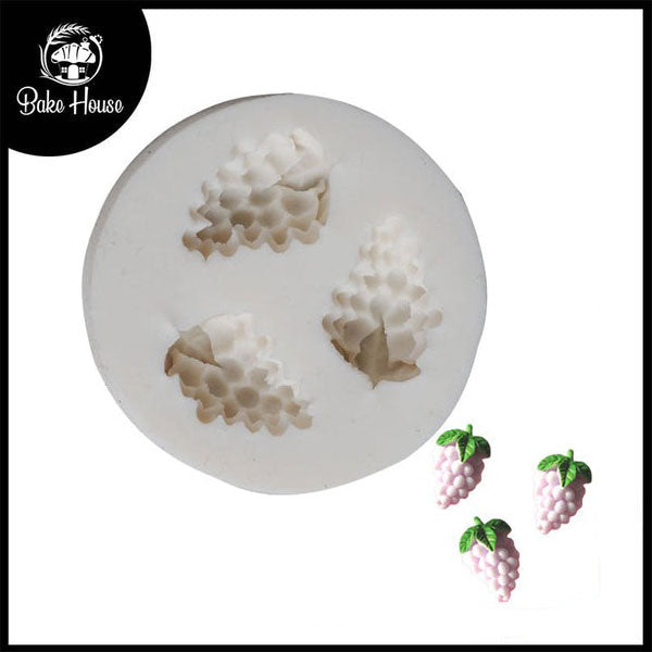 Grapes Bunch Silicone Fondant Mold 3 Cavity