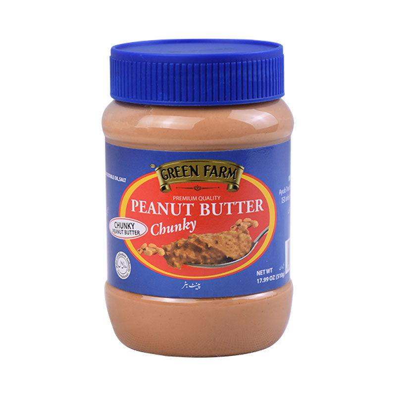 Green Farm Peanut Butter, Chunky 510g