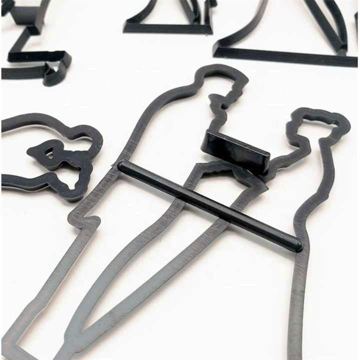 Wedding Bride Groom Fondant Cutter Set 9Pcs Plastic