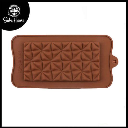 Half Square Triangles Design Chocolate Bar Silicone Mold