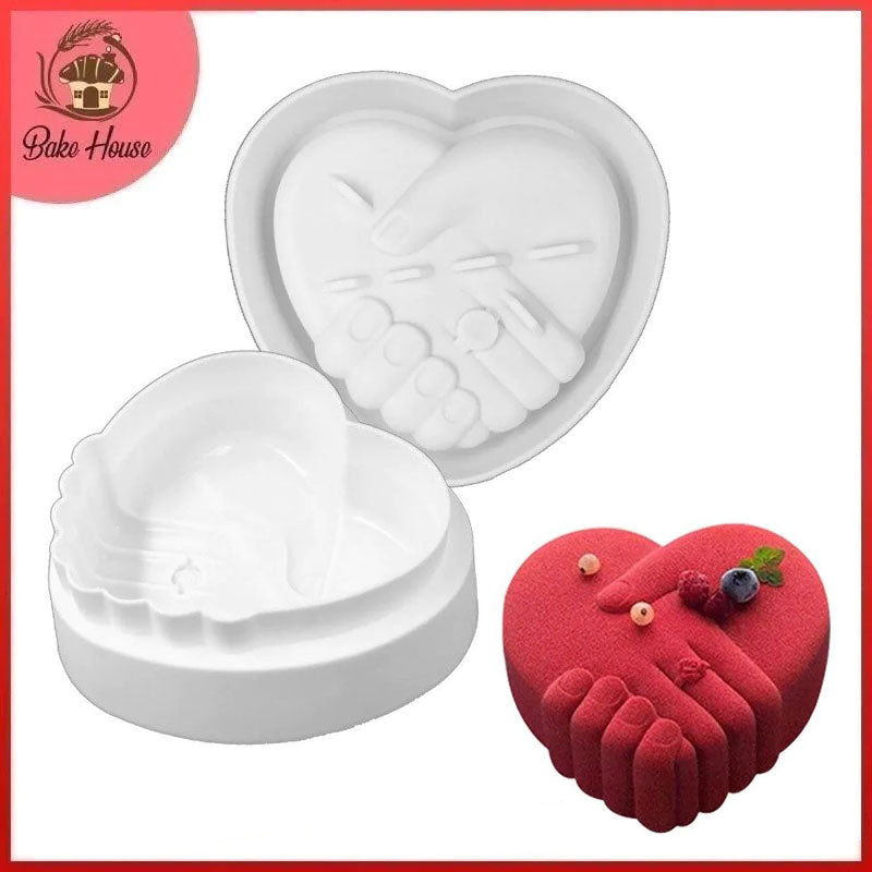 Handshake With Heart Silicone Baking Mold