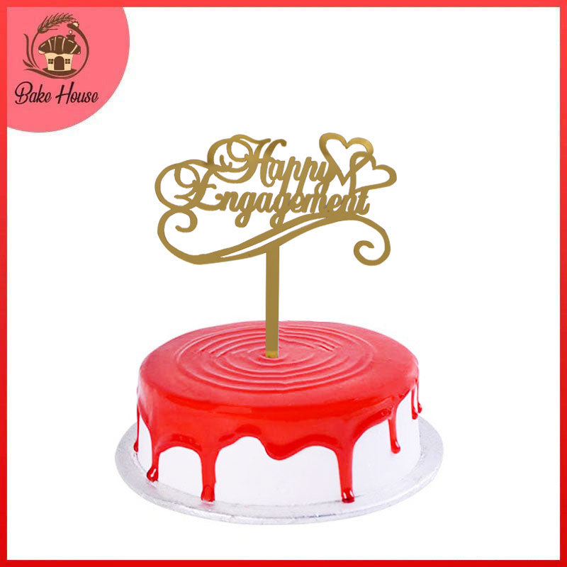 Happy Engagement Cake Topper (Design 03)