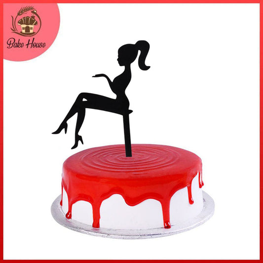 Silhouette Barbie Happy Birthday Cake Topper