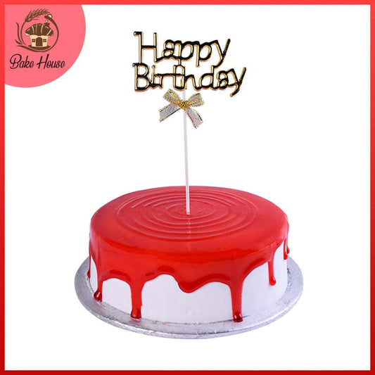 Happy Birthday Cake Topper (Design 21) Golden