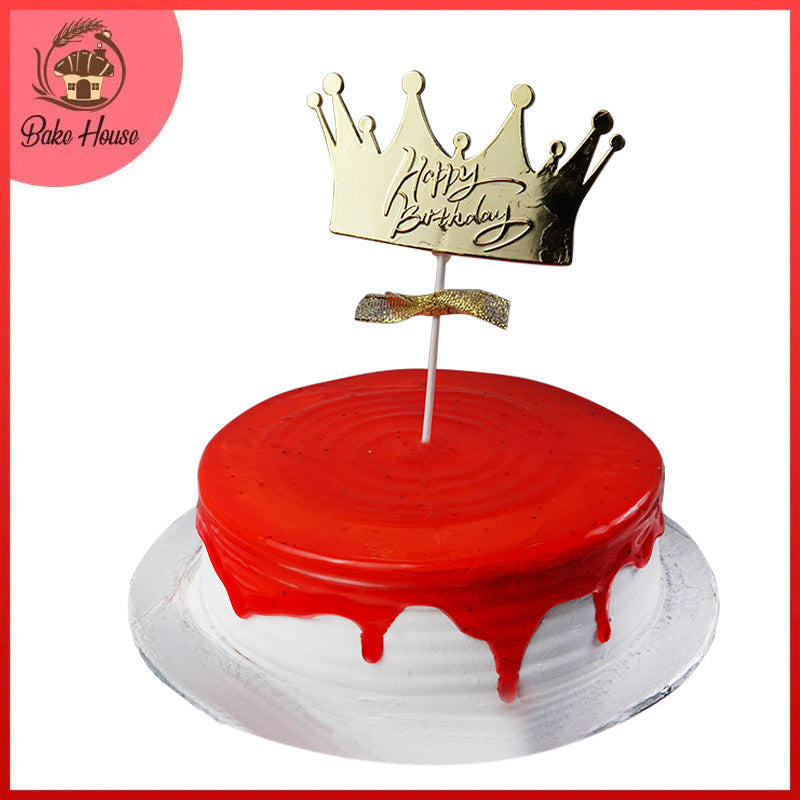 Happy Birthday Cake Topper (Design 26) Golden