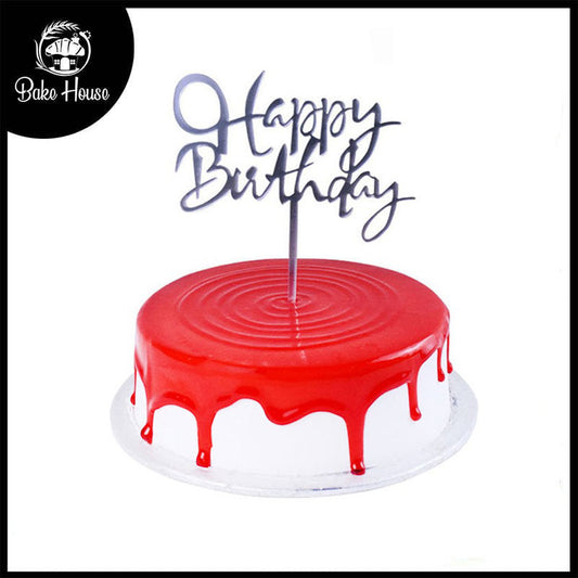 Happy Birthday Cake Topper With Stylish Alphabet