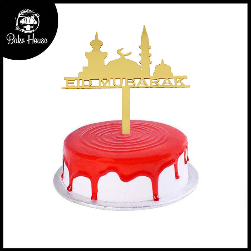 Eid Mubarak Cake Topper Mosque Design