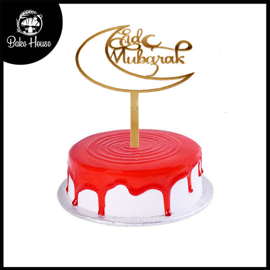 Eid Mubarak Cake Topper with Half Moon