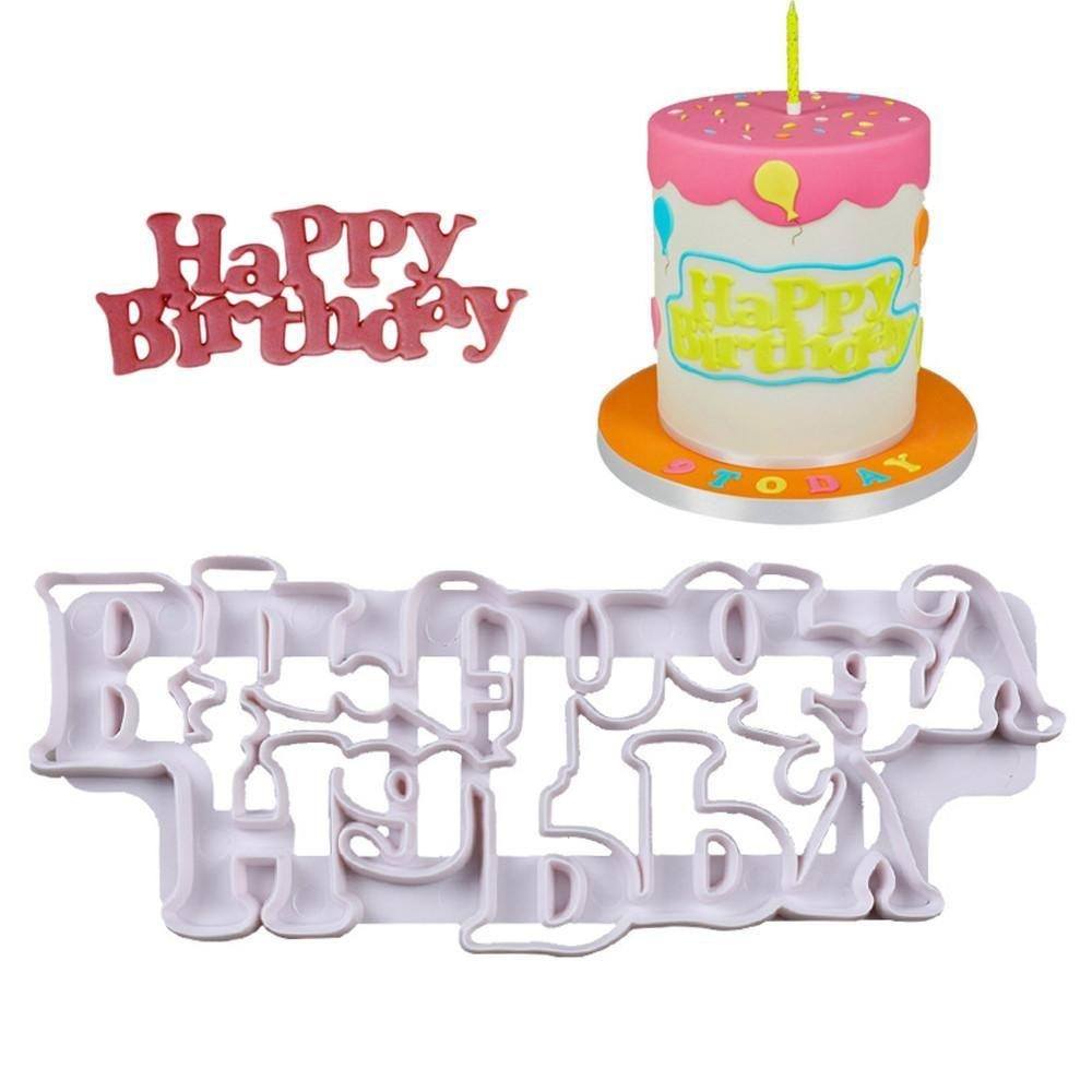 Happy Birthday Fondant Cutter Plastic