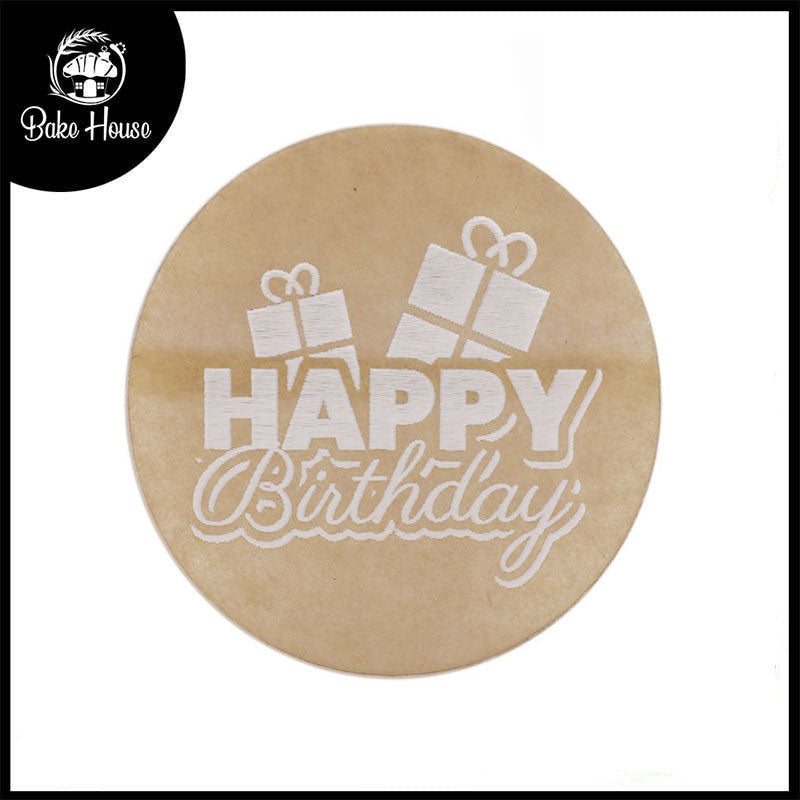 Happy Birthday Fondant Stamp Plastic