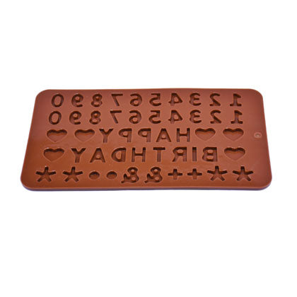 Happy Birthday & Numbers Silicone Chocolate Mold