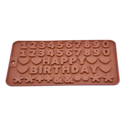 Happy Birthday & Numbers Silicone Chocolate Mold