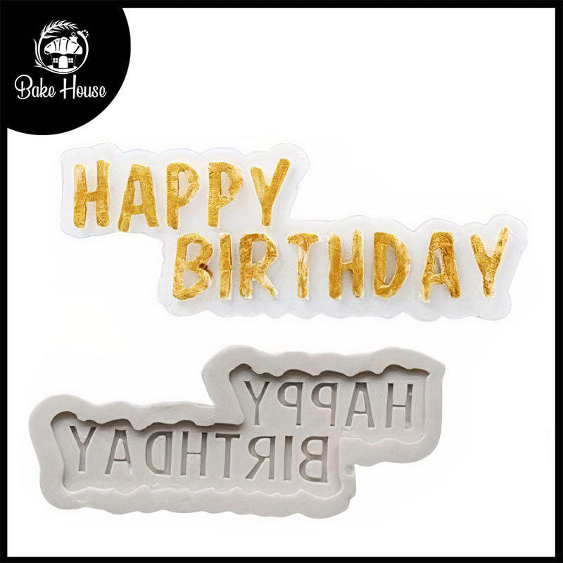 Happy Birthday Silicone Fondant Cake Mold