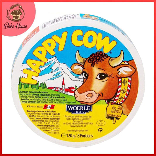 Happy Cow Processed Cheese, 8 Portion 120gm