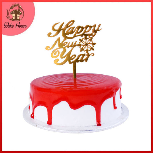 Happy New Year Cake Topper (Design 6) Golden