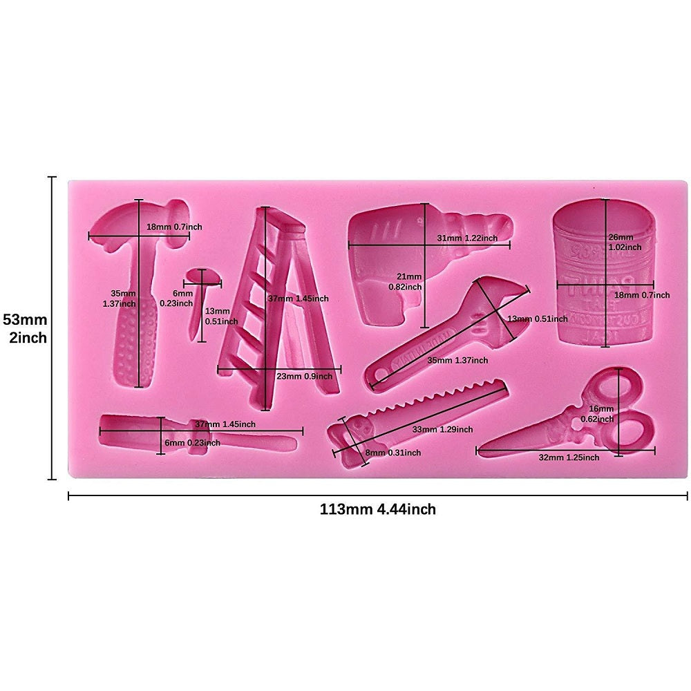 Hardware Tools Silicone Fondant Mold 9 Cavity