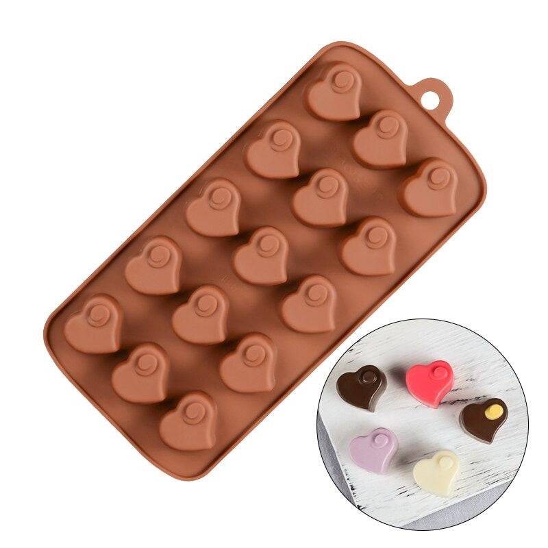 Heart Candy Silicone Chocolate Mold 15 Cavity