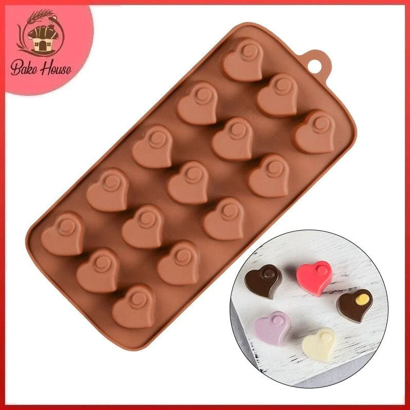 Heart Candy Silicone Chocolate Mold 15 Cavity