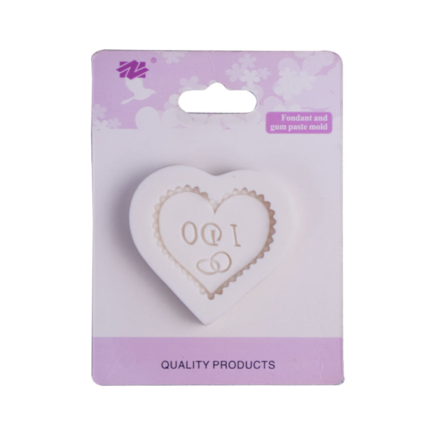 Heart Shape I Do Message Silicone Fondant Mold