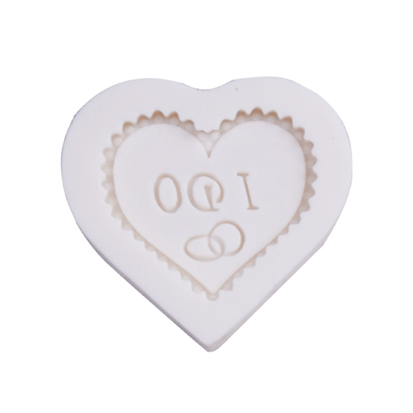 Heart Shape I Do Message Silicone Fondant Mold