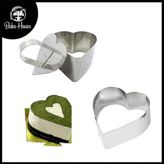 Heart Shape Mousse Mold Stainless Steel 3Pcs Set