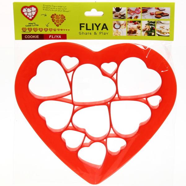 Heart Shape Multi Cookie Cutter Plastic