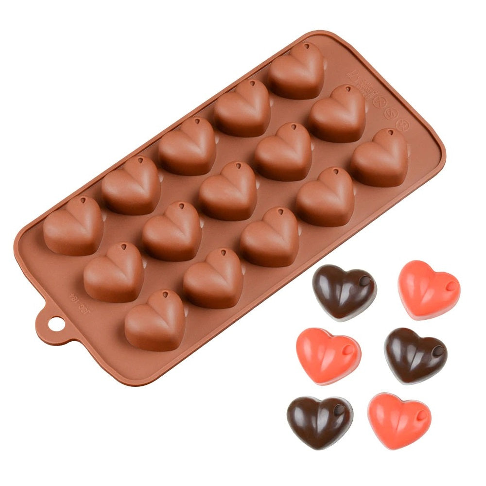 Heart Shape Silicone Chocolate Mold 15 Cavity | Bake House – Bake House ...