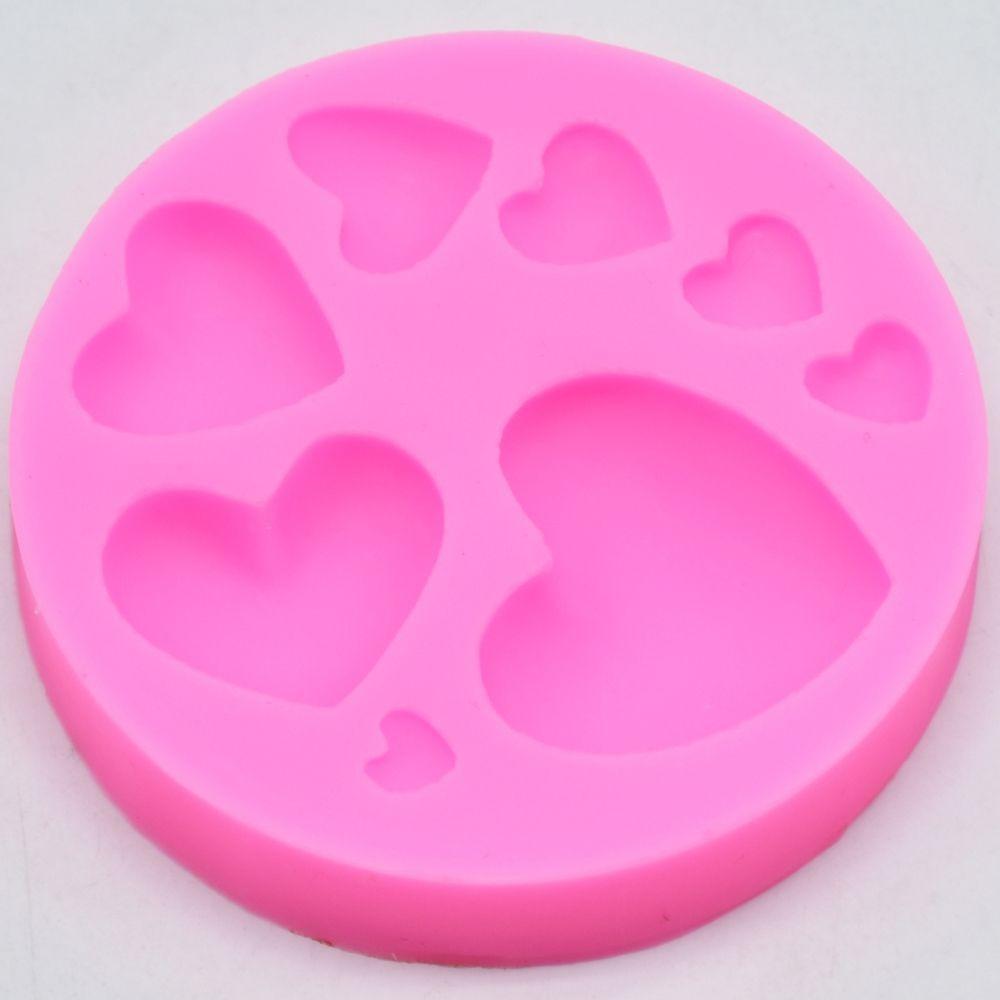 Heart Shape Silicone Fondant & Chocolate Mold 8 Cavity