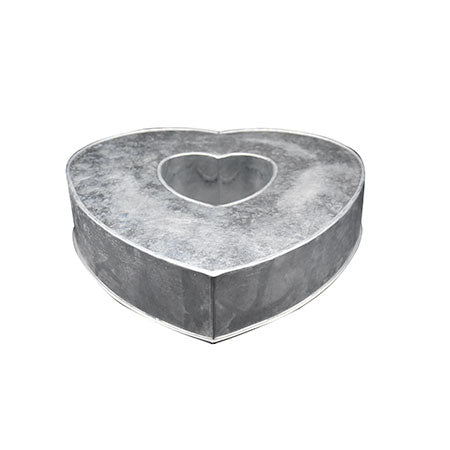 Heart Shape Silver Tin Mold Large
