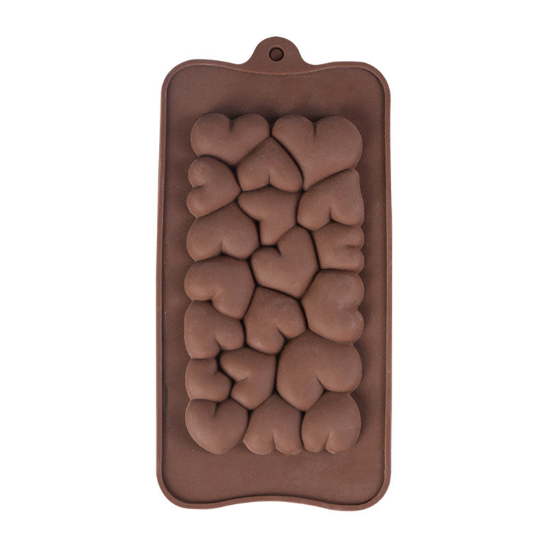 Hearts Design Chocolate Bar Silicone Mold