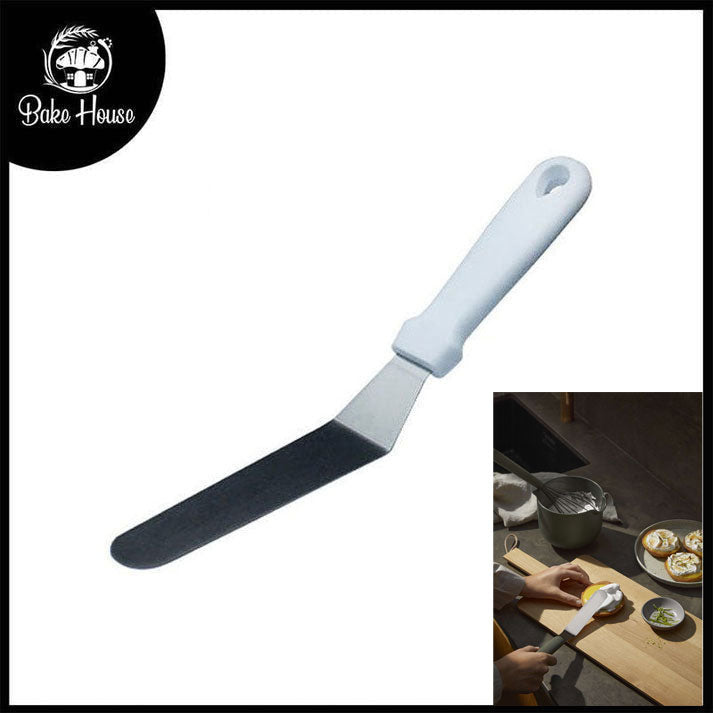 Heavy Angled Spatula Knife Steel With Plastic Handle Small