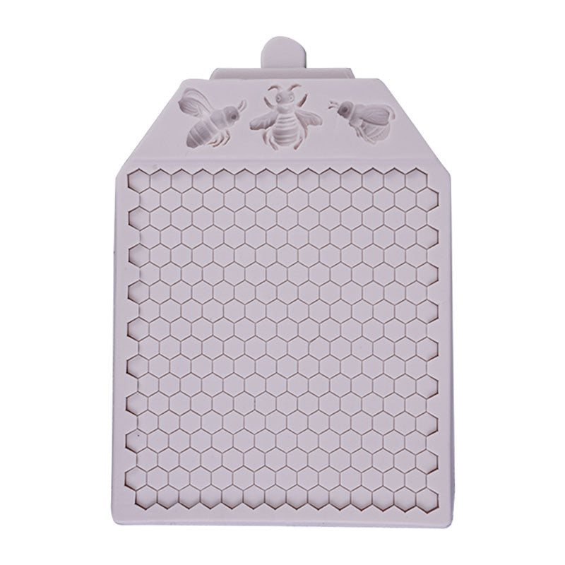 FLEXARTE Hex Beehive Honeycomb Cake Texture Sheet Silicone Mold Impression Mat for Fondant