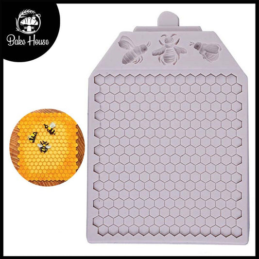 Honeycomb & Bees Silicone Fondant Mold Sheet