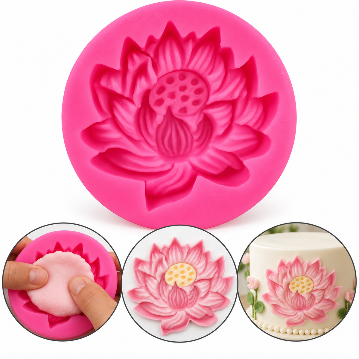 Lotus Flower Silicone Fondant Mold