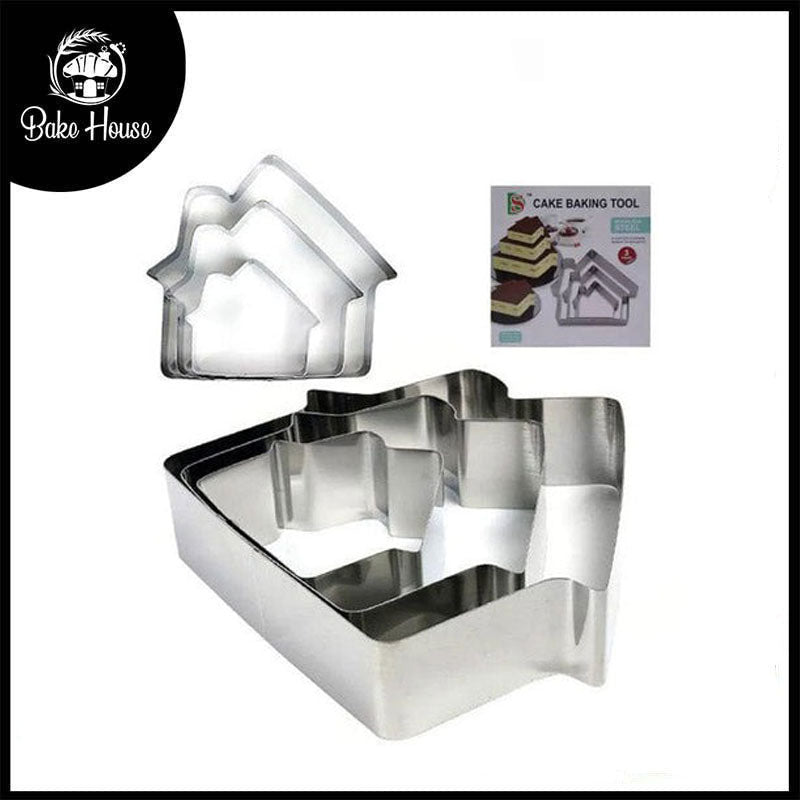 House Shape Cake Baking Tool Stainless Steel 3Pcs Set