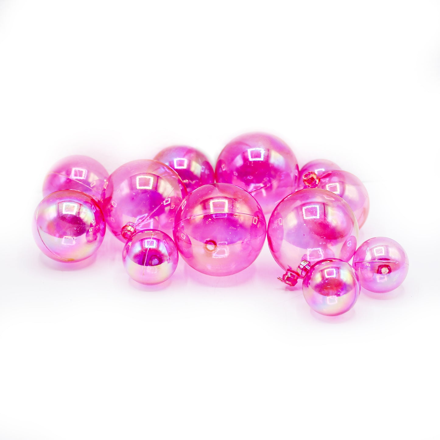 Decorating Dark PinkBall 12Pcs Set Plastic