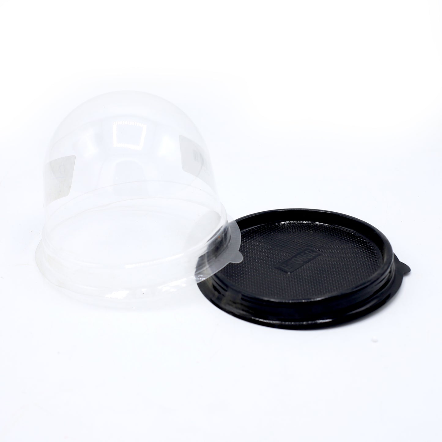 short glass plastic with cap