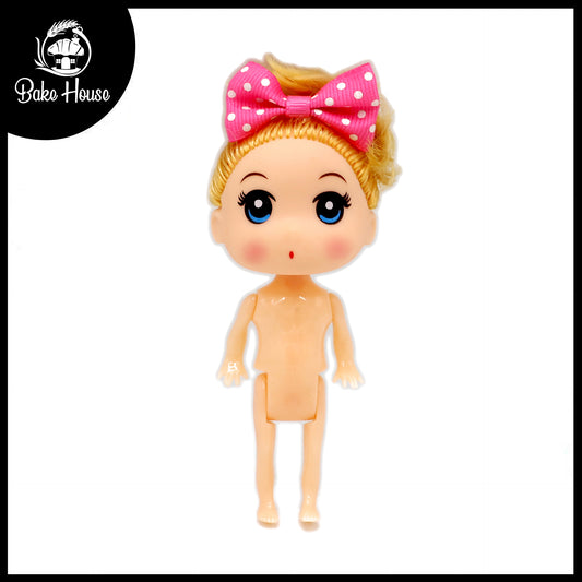 Doll Cake Topper Plastic Small With Golden Hair