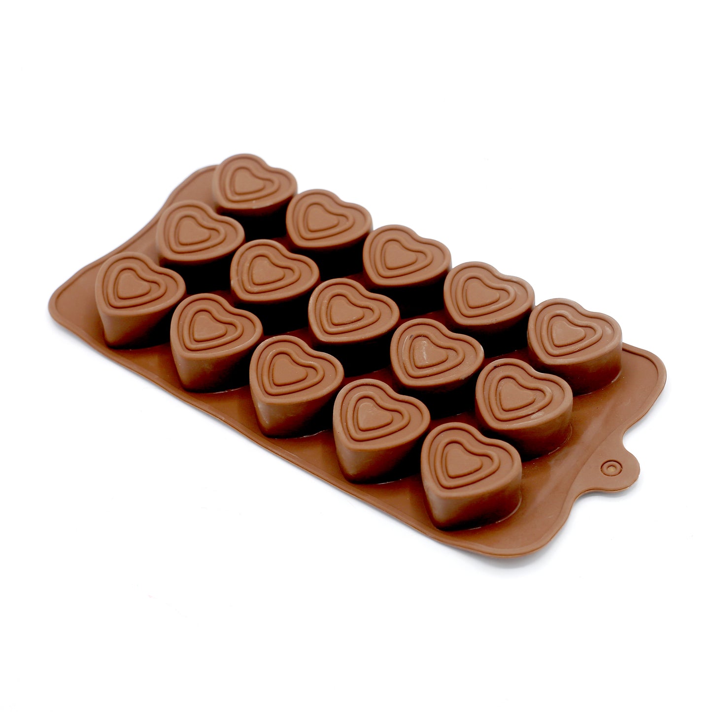 Triple Heart Silicone Chocolate Mold 15 Cavity