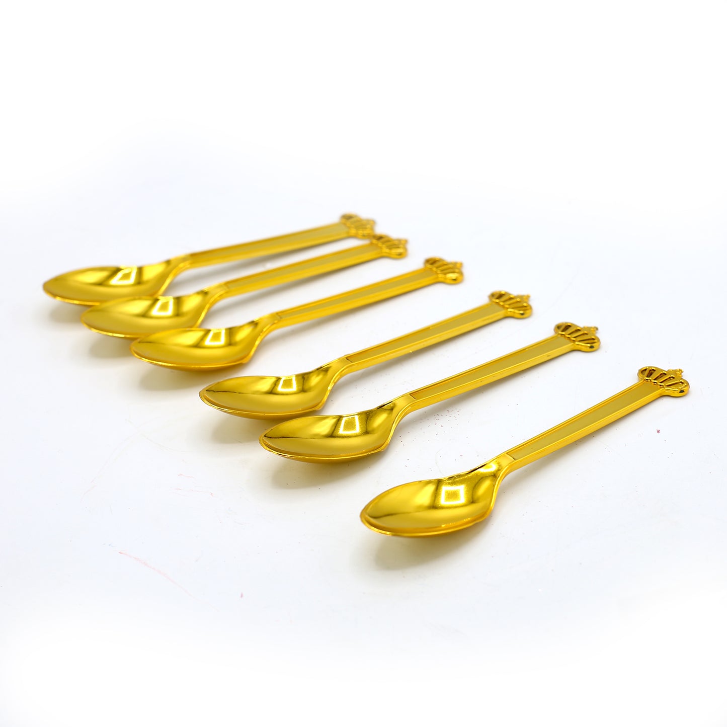 Dispossible Crown Golden Spoon 6Pcs Set